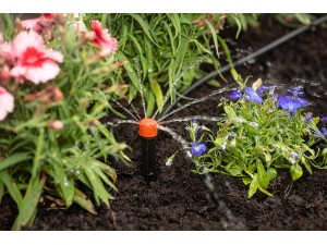 Ciuperca picurare ajustabila cu 8 orificii pentru Ø 4-6 mm, cu picior