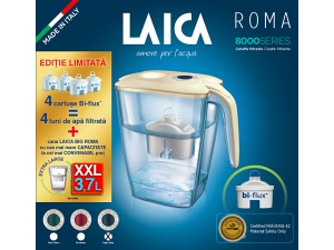 Pachet cana filtranta Laica BIG Roma + 4 cartuse filtrante de apa