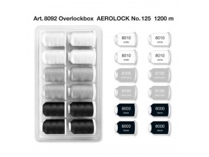 Blisterbox 12 papiote ata de surfilat Aerolock No.125 Madeira 8092