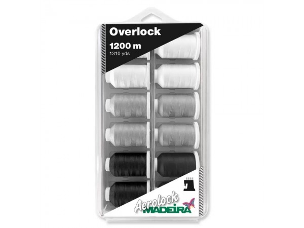 Blisterbox 12 papiote ata de surfilat Aerolock No.125 Madeira 8092