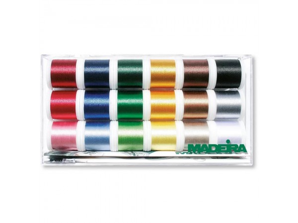 Set 18 papiote ata de brodat Polyneon No.40 Madeira 8045