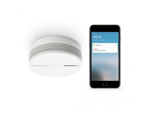 Senzor de fum inteligent Netatmo NSA-EC, Wi-Fi, Bluetooth, Alarma sonora, Alb
